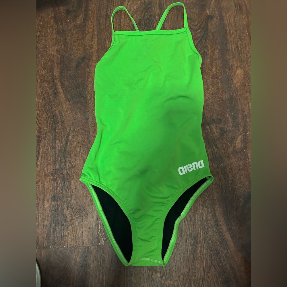 Arena Kids Vibrant Green One Piece Swimsuit